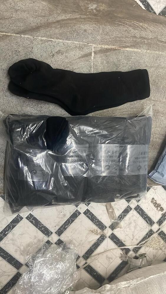 12 Pairs 24 Solid Black Long Crew Socks