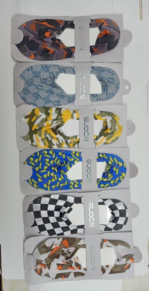 Guocai Patterned And Camo No Show Socks