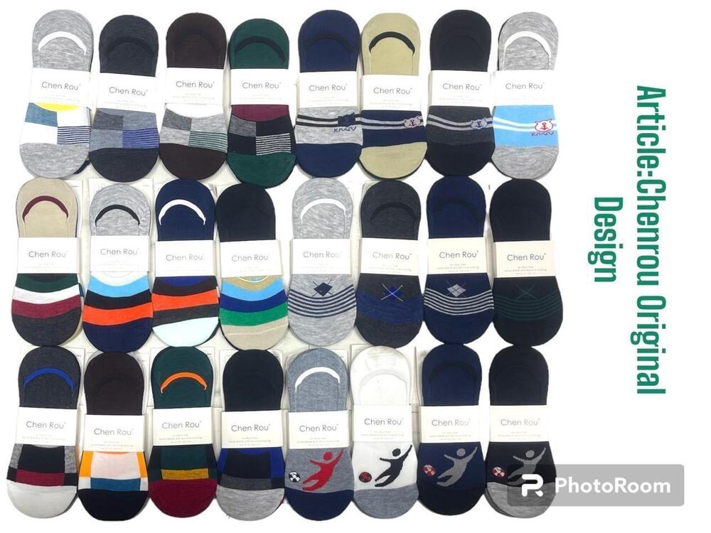 12 Pairs 21 Chenrou Original Design Patterned Loafer Socks