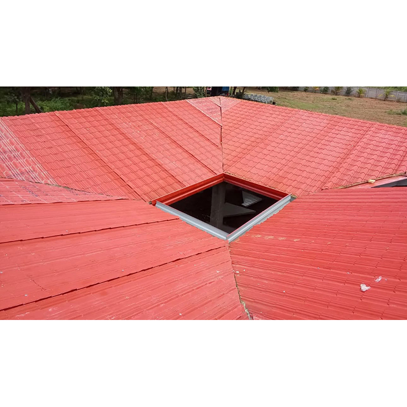 Red Colored Metal Or Synthetic Resin Tile-Profile Roofing Sheet