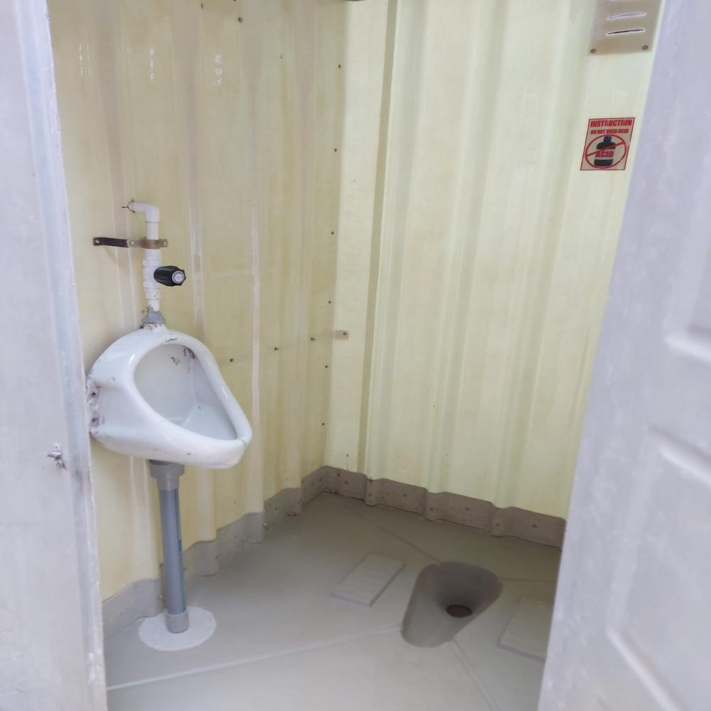 Rectangular Puf Bio Toilet - Color: White