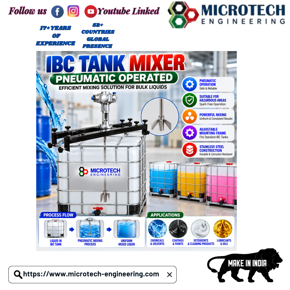 Ibc tank mixer penumatic oprated