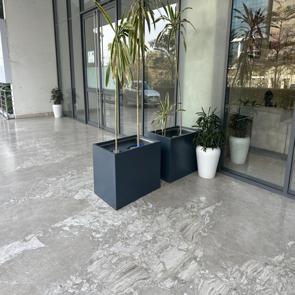 Frp Decorative Pot - Color: Blue