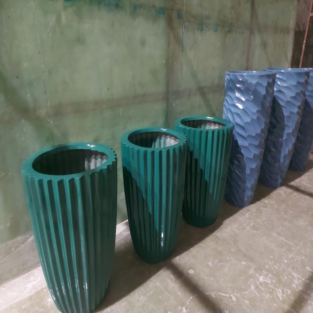 Frp Decorative Pot - Color: Blue