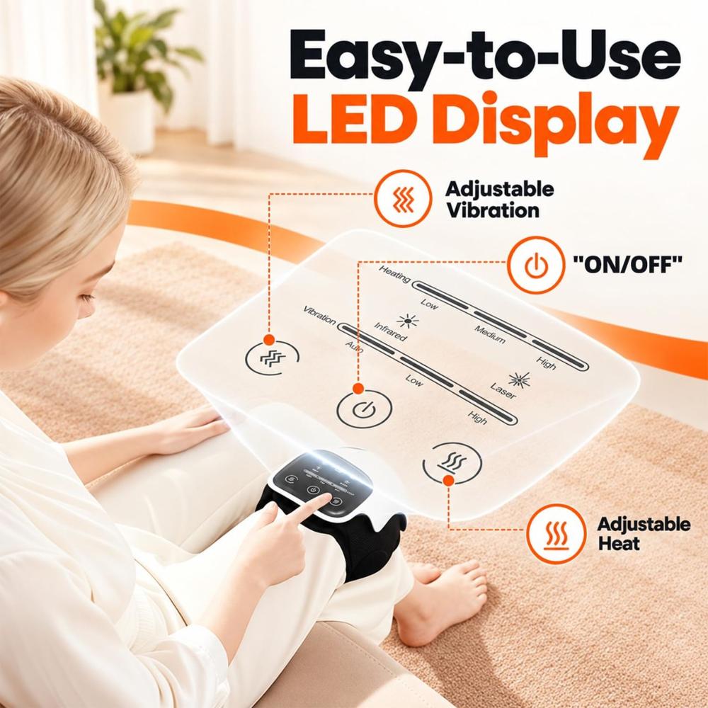 Electric Knee Massager With Heat Therapy