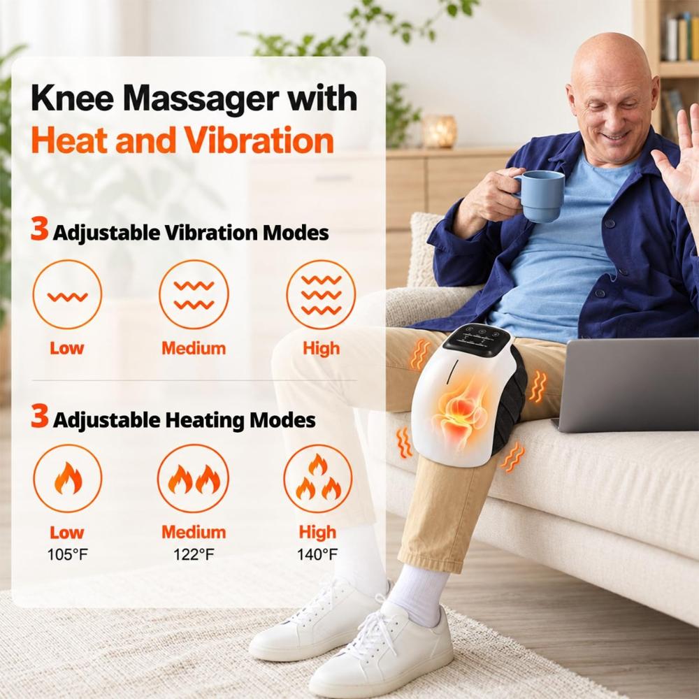 Electric Knee Massager With Heat Therapy