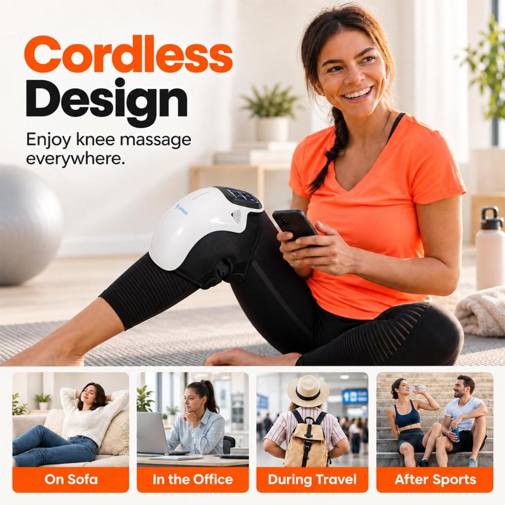 Electric Knee Massager With Heat Therapy