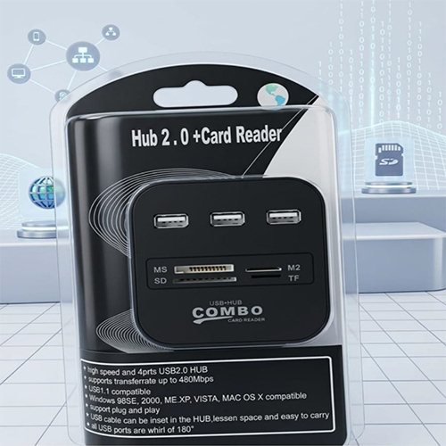 B009 Square USB Hub Combo