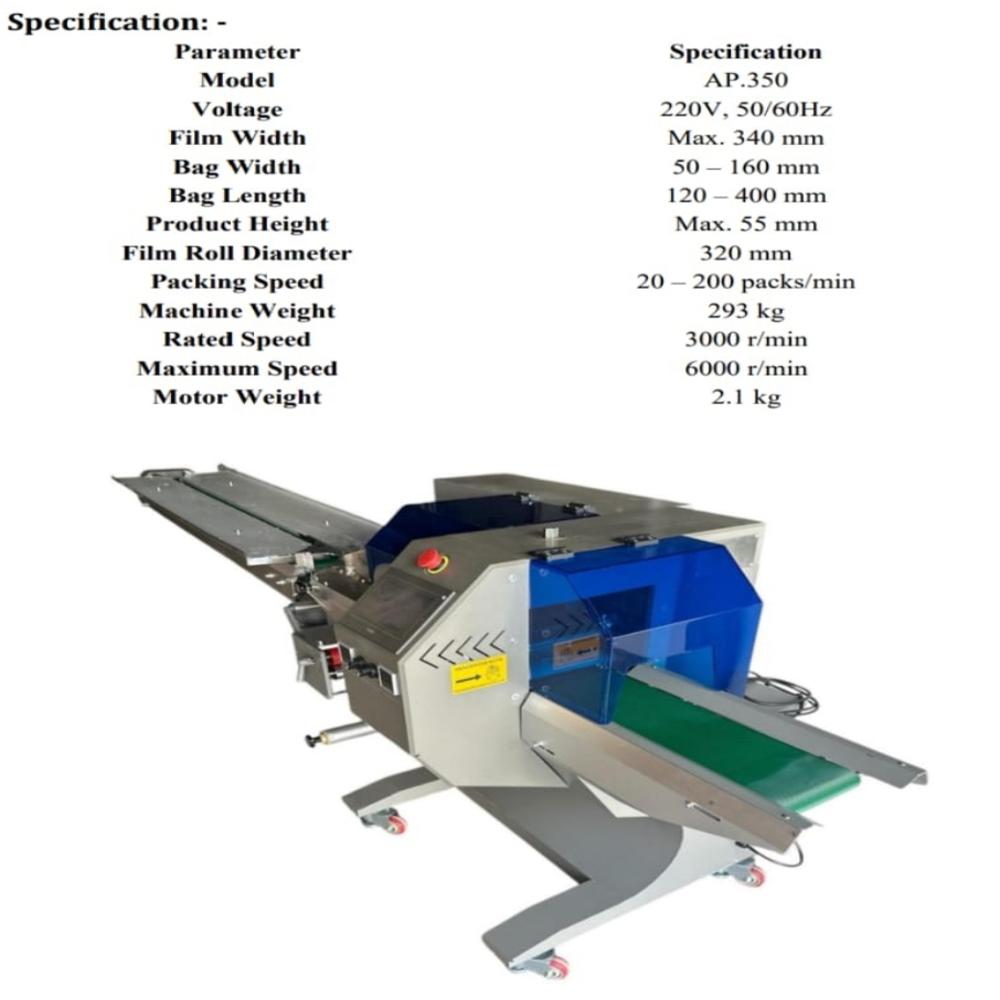 Flow Wrapping Machine - Application: Packaging