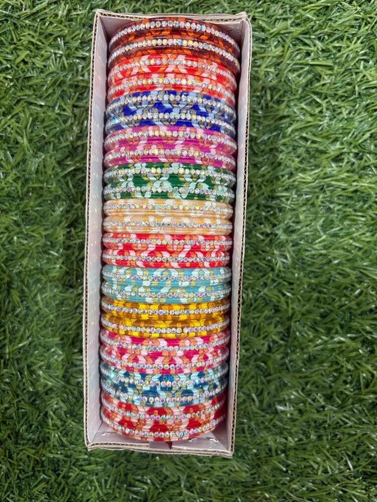 Decorative Machine Cut Diamond Bangles