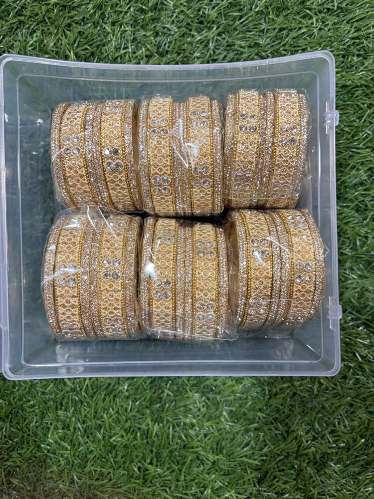 Metallic Rhinestone Bangles