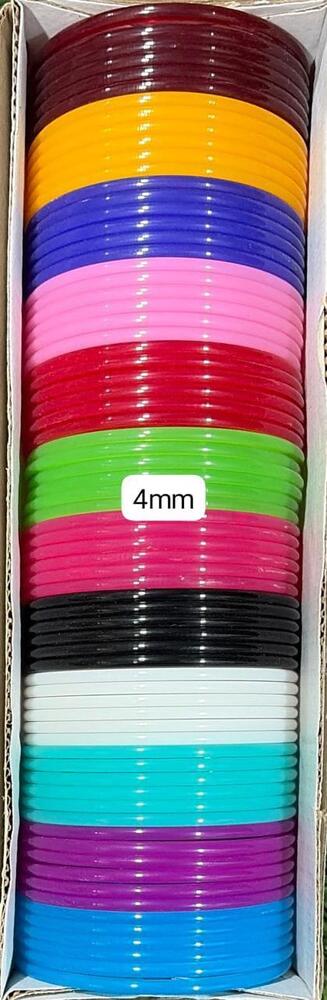 4mm Plain Plastic Bangles