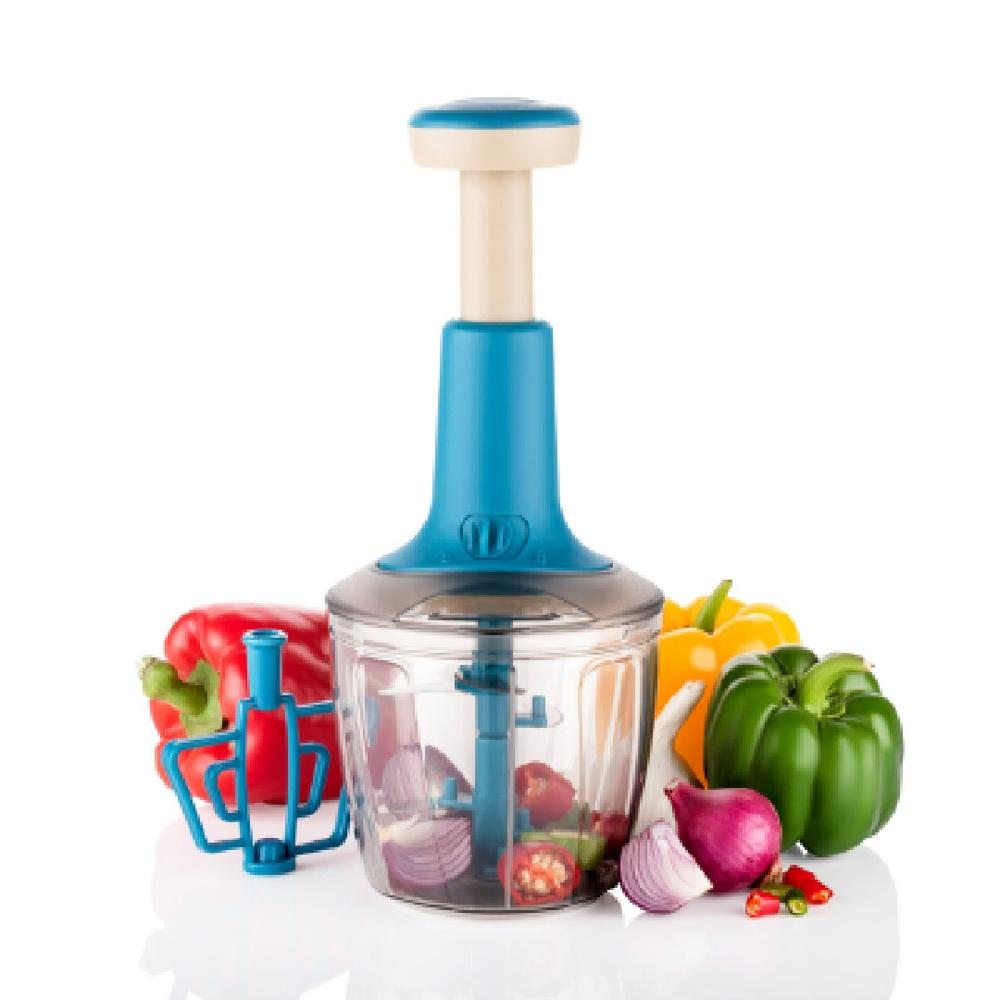2 in 1 Round Push Chopper, 1000 ml