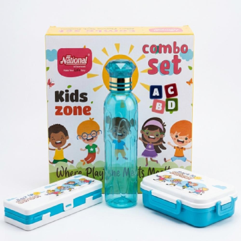 Tiffin Box, Bottle and Pencil Box Set, 3 टुकड़ाs