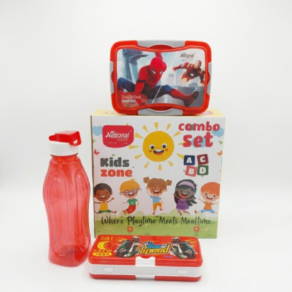 Tiffin Box, Bottle and Pencil Box Set, 3 टुकड़ाs