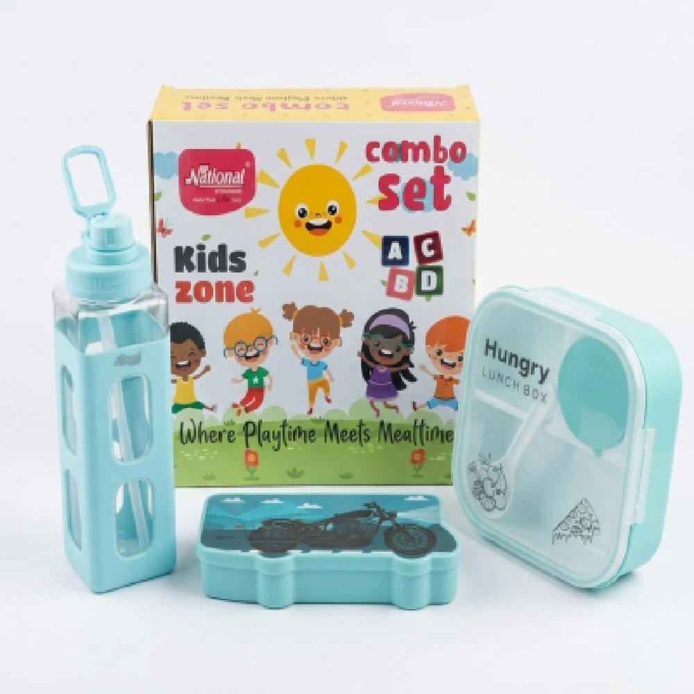 Tiffin Box, Bottle and Pencil Box Set, 3 टुकड़ाs