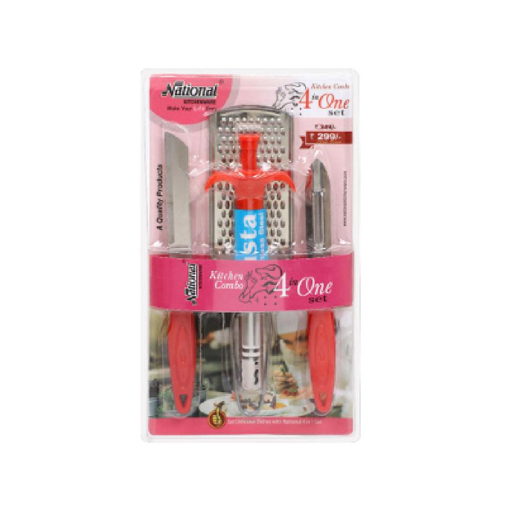 4 in 1 Kitchen Set with Lighter, Knife, Peeler and Grater