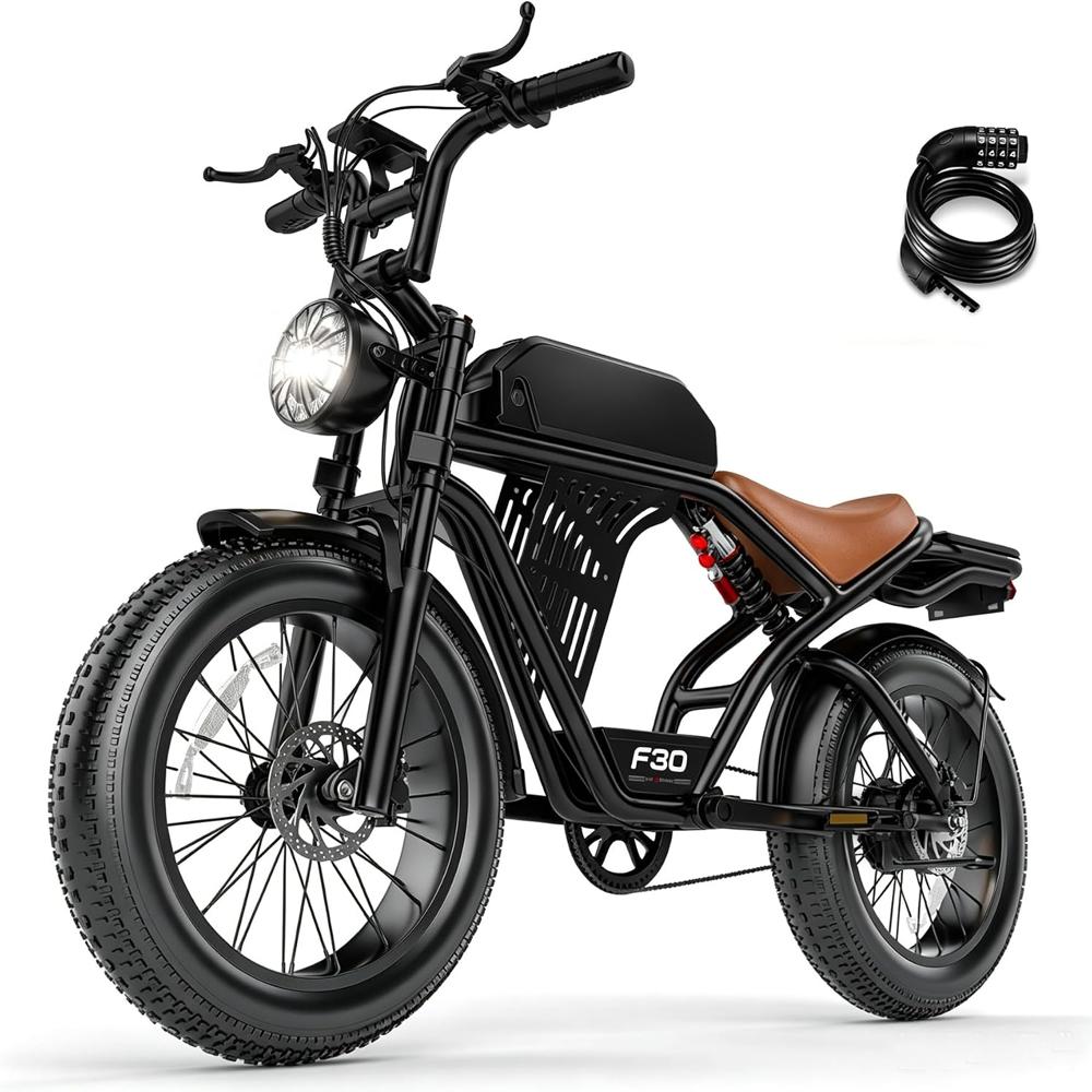 Electric Bike For Adults, 28 Mph & 65 Miles 20 Fat Tires E Bike - Application: Digital
