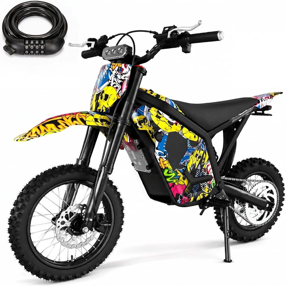 Electric Dirt Bike Electric Motorcycle Ebike 13+5500W Mid-Drive Motor - Application: Bluetooth