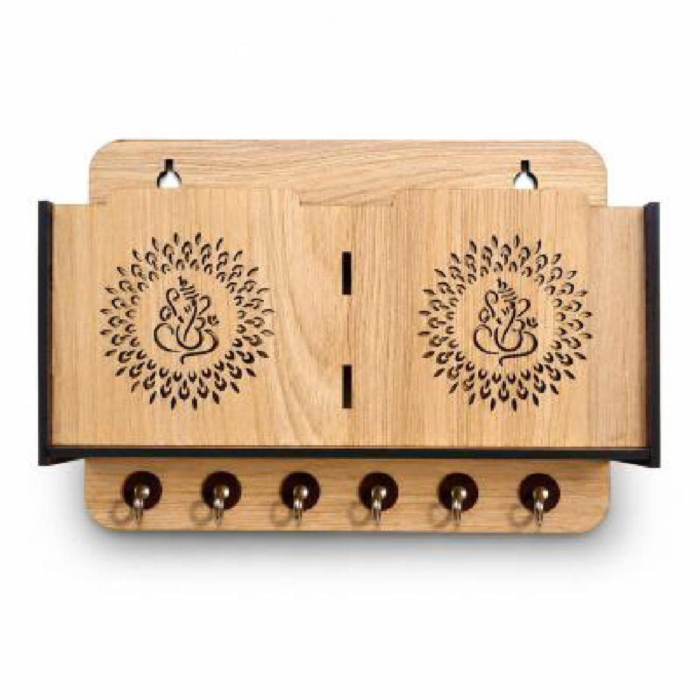 Wooden Key Stand with मोबाइल फ़ोन Holder