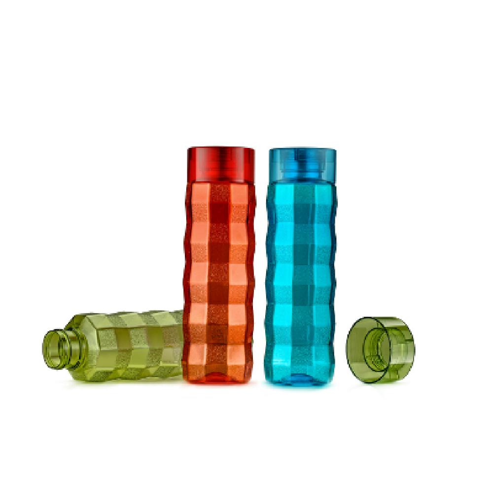 PET Fridge Water Bottle, 1000 ml, Set of 2