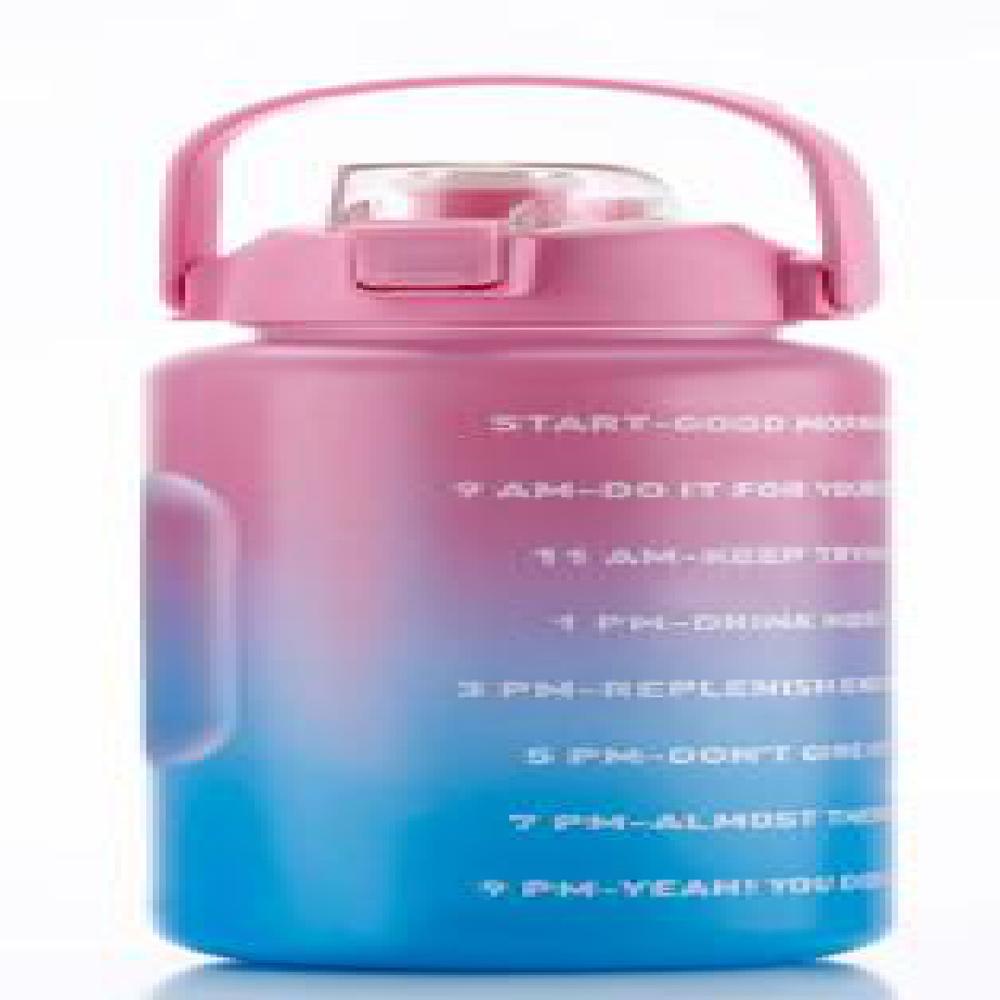Multicolour Motivational Water Bottle, 2000 ml