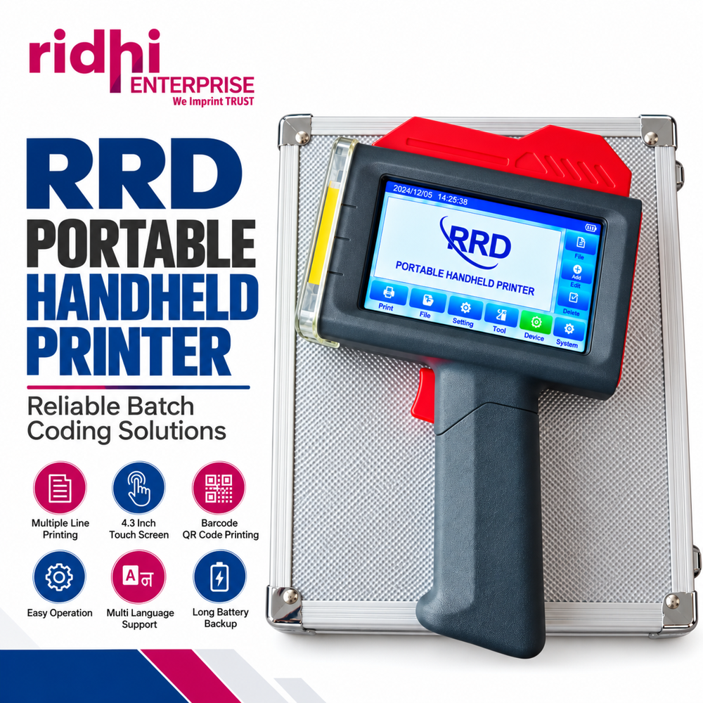 Ridhi RRD TIJ 25.4MM Handheld Inkjet Printer For Bottle