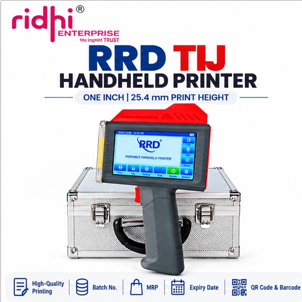 Ridhi RRD TIJ 25.4MM Handheld Inkjet Printer For Bottle