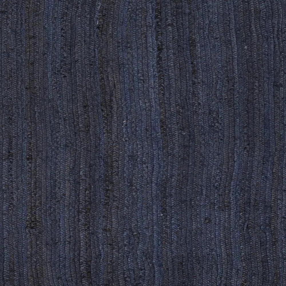Navy Blue Braided Jute Area Rug