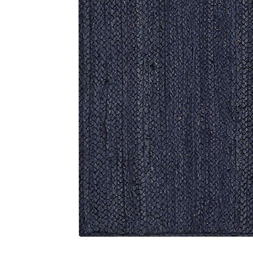 Navy Blue Braided Jute Area Rug