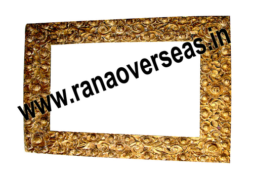 Polished Wooden Mirror Frame In Square Shape