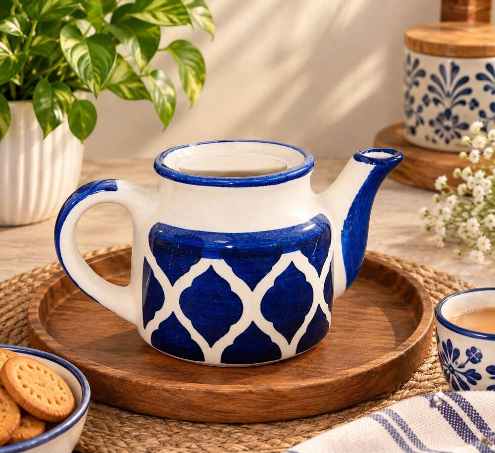Blue And White Ceramic Tea Set