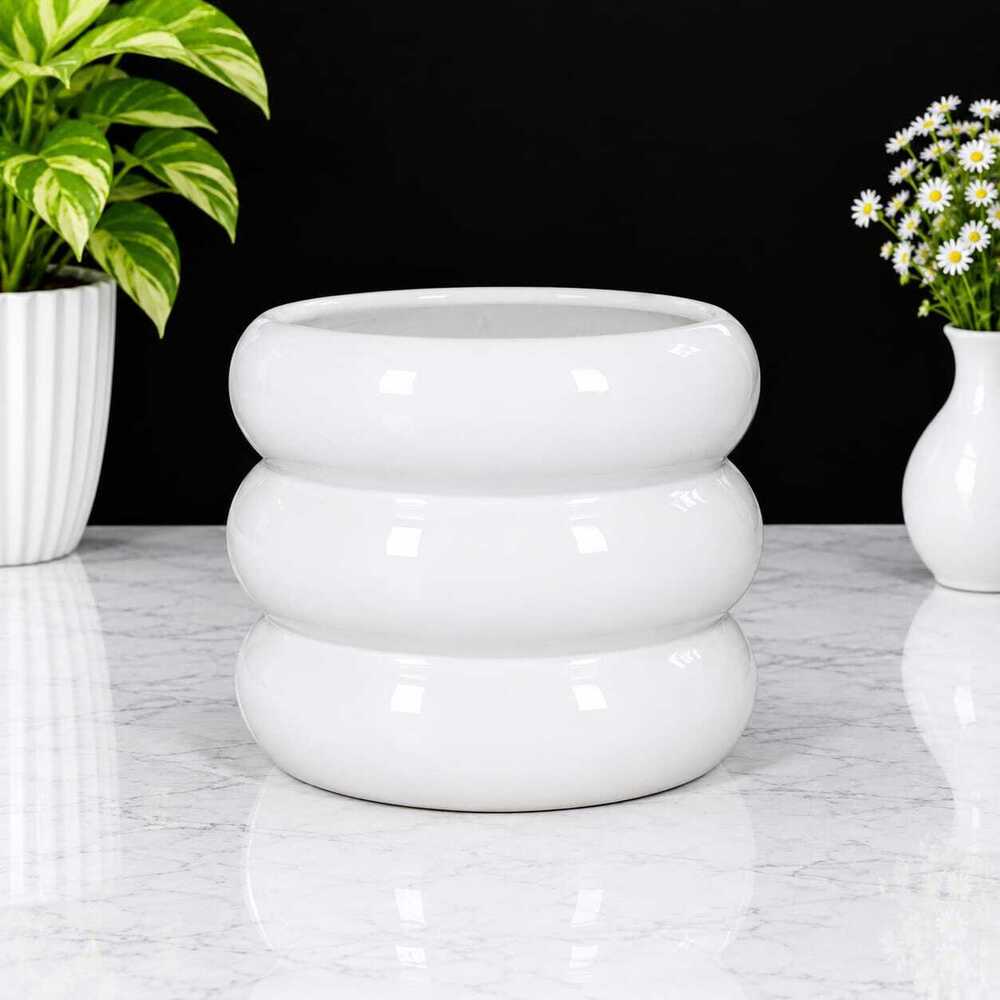 White Ceramic Planter Pot