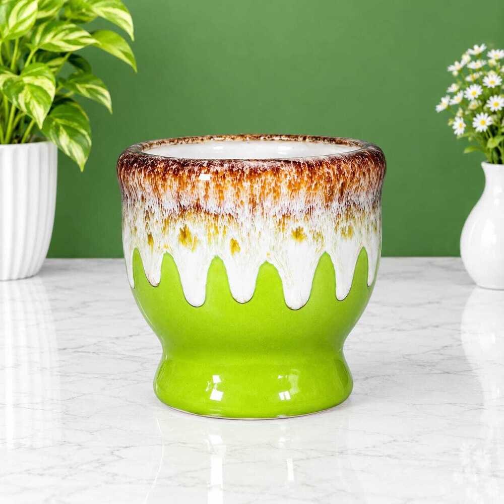 Green Ceramic Planter Pot