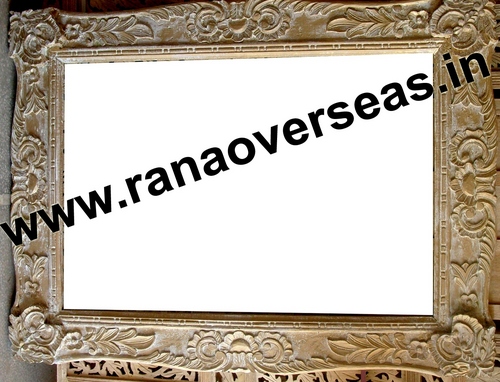 Polished Wooden Mirror Frame In Square Shape