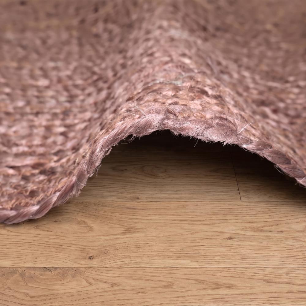 Dark Brown Oval Braided Jute Rug