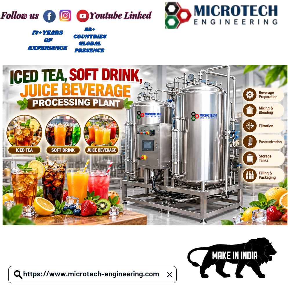Iced Tea, Soft Drink, Juice Beverage Processing Plant
