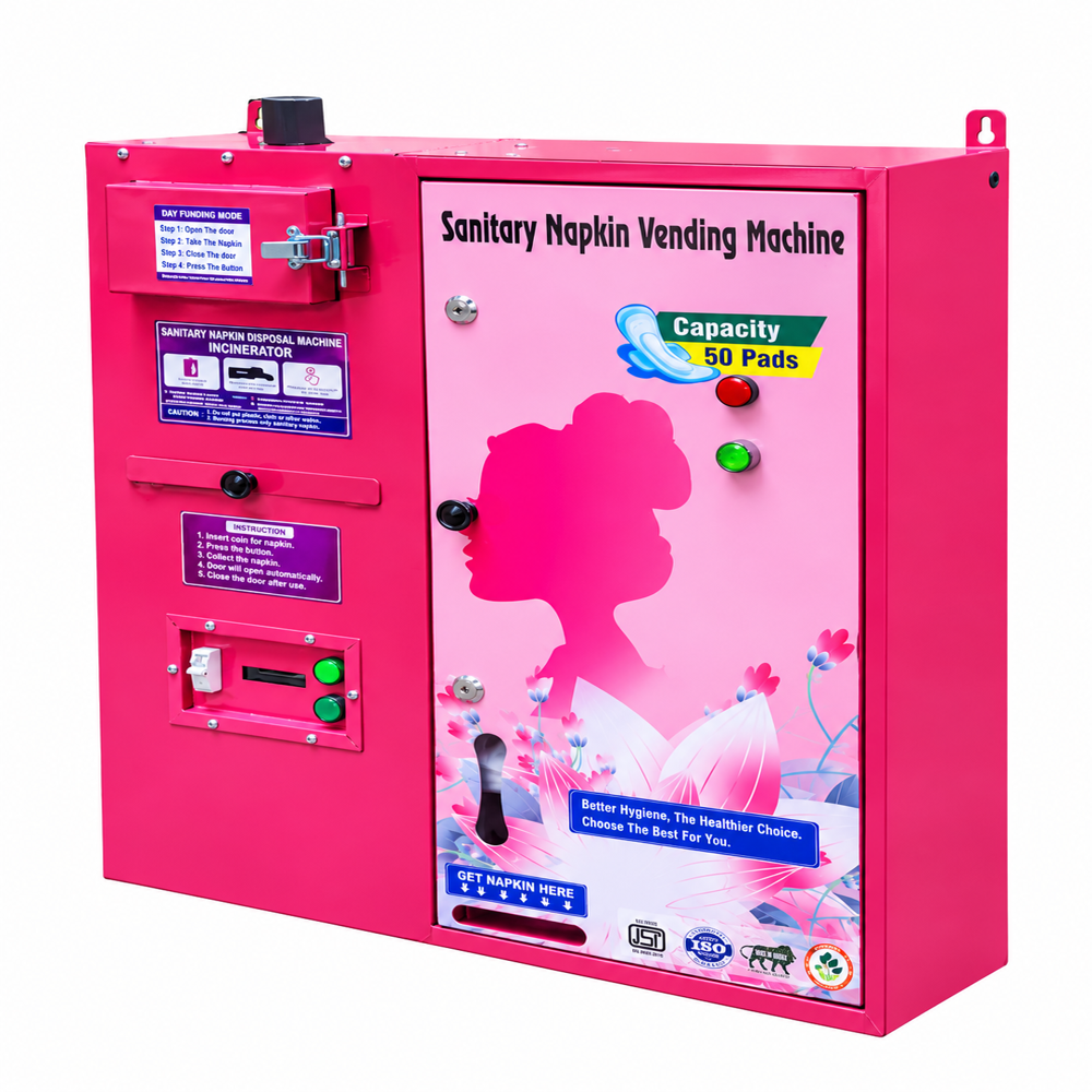 Sanitary Vending Machine And Incinerator combo machine