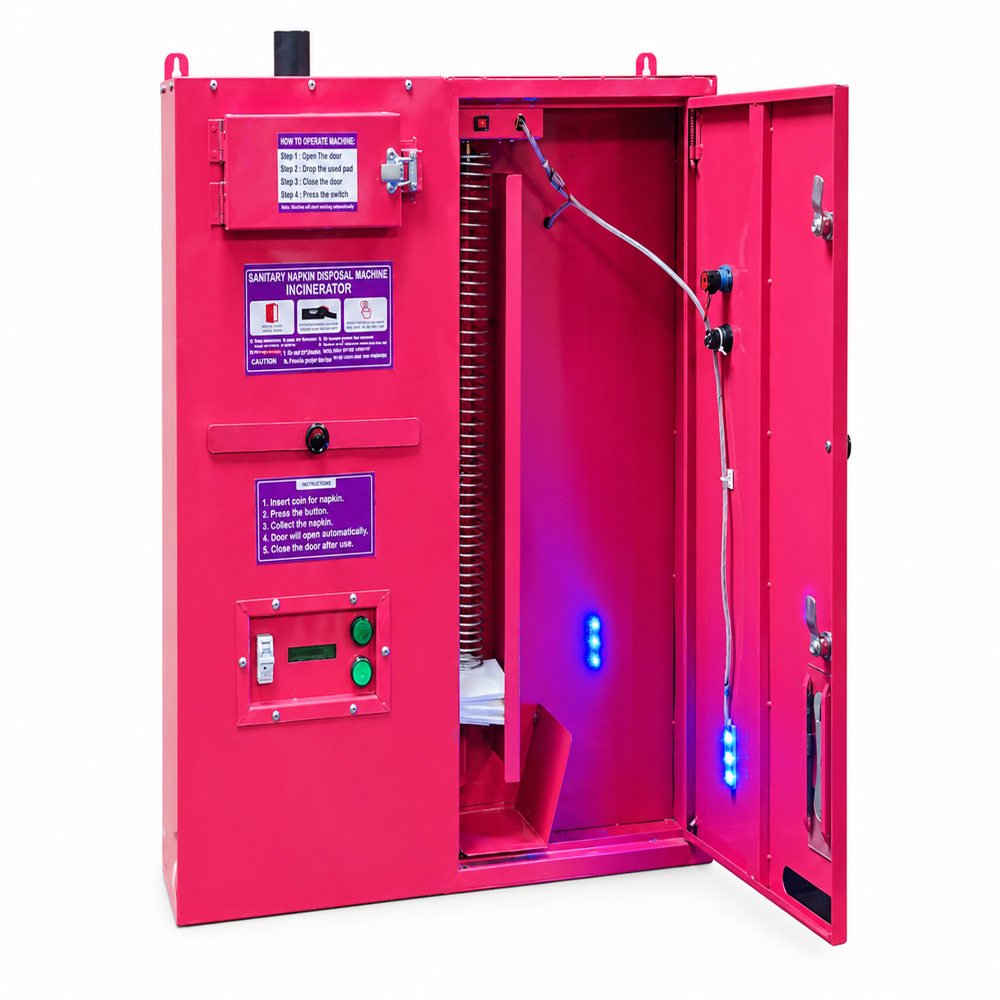Sanitary Vending Machine And Incinerator combo machine