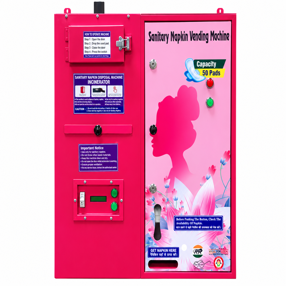 Sanitary Vending Machine And Incinerator combo machine