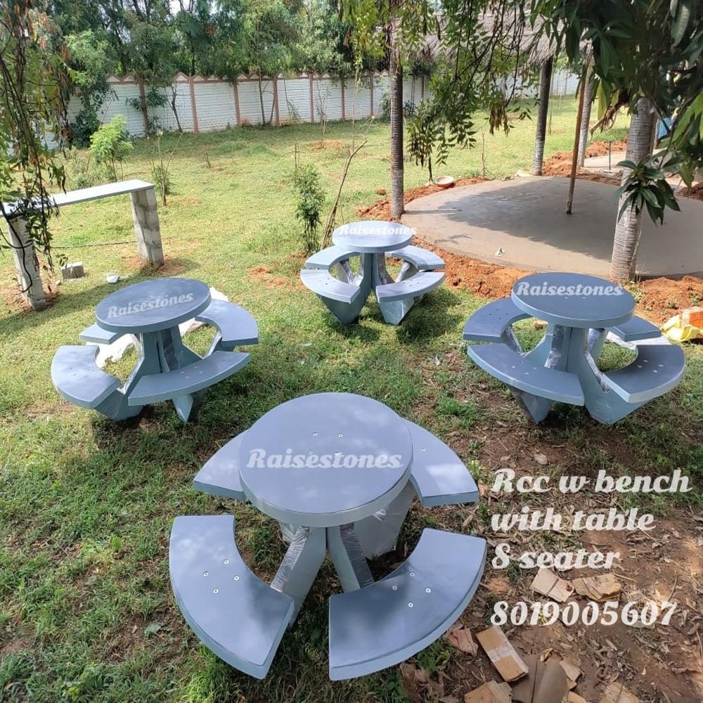 CEMENT BENCH 8 SEATER