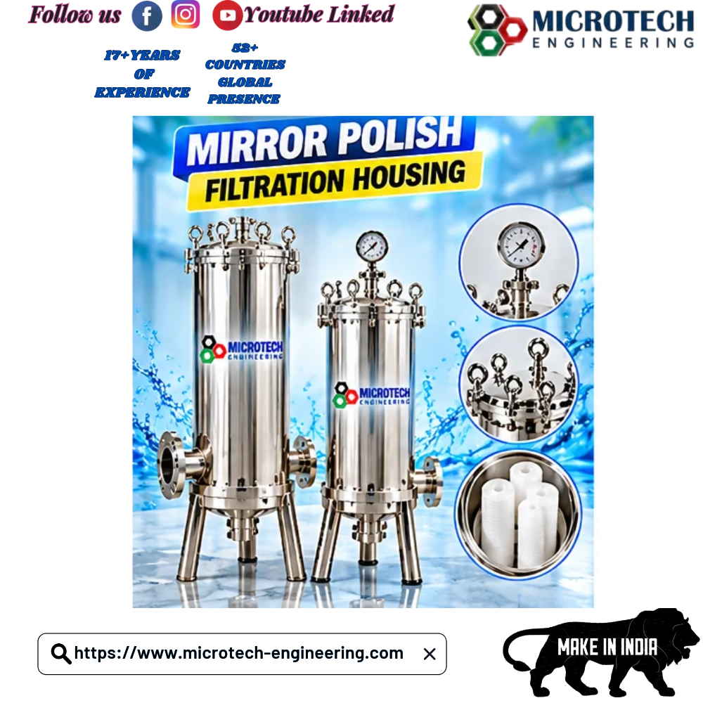 Mirror Polish Filtration Housing