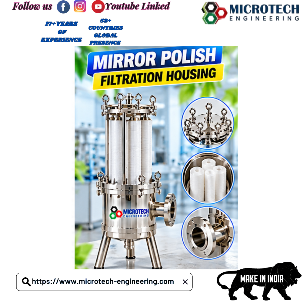 Mirror Polish Filtration Housing