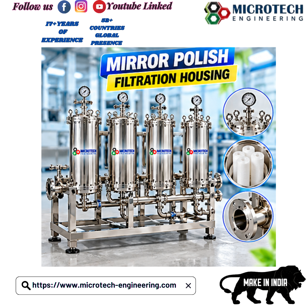 Mirror Polish Filtration Housing