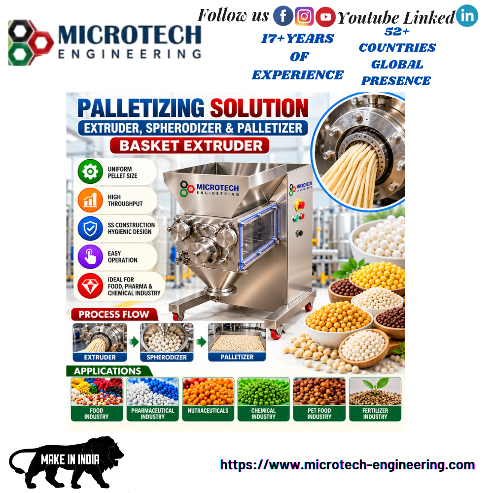 Palletizing - Extruder, Spherodizer & Palletizer - Basket Extruder