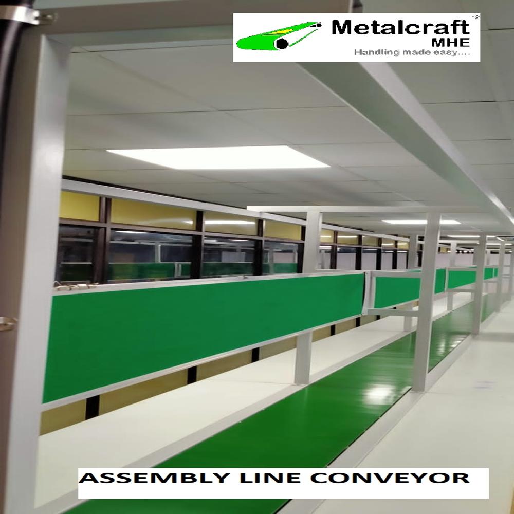 Factory Assembly Line Conveyor - Mild Steel, Belt Structure | Heat Resistant, Robust And Durable Design For Industrial Usage