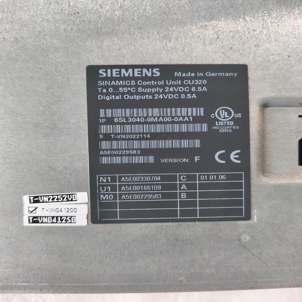 Siemens 6Sl3040-0Ma00-0Aa1 Cu320 Unit Drive Controller - Ip Rating: 20