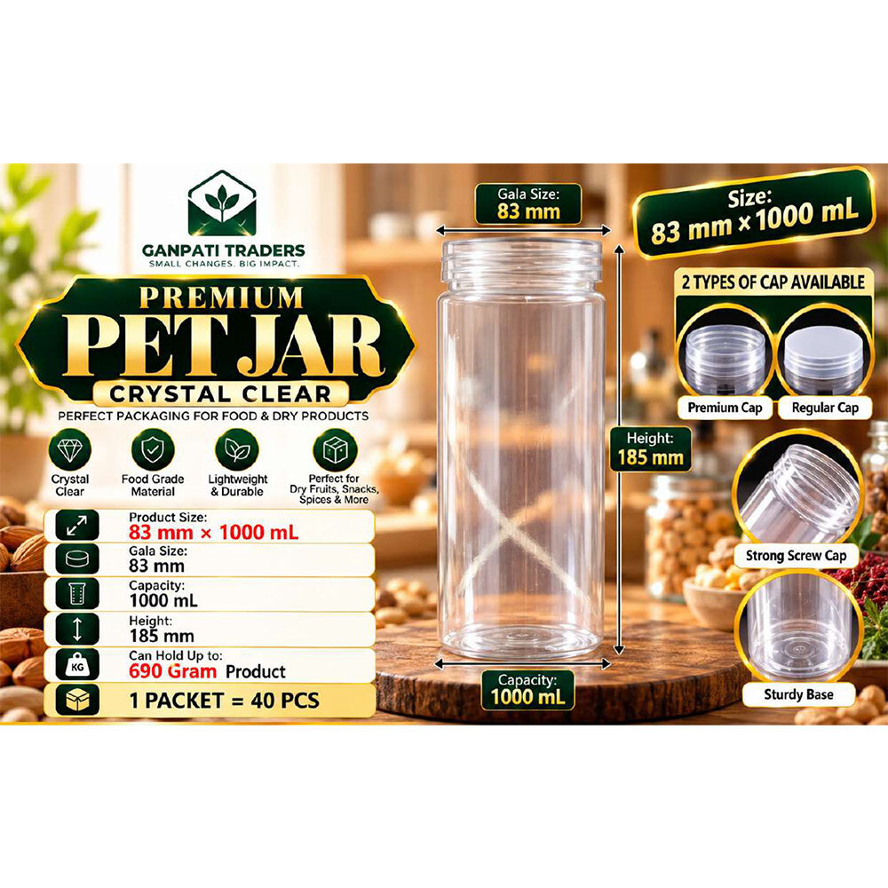 Premium Pet Jar 83mmX1000ml