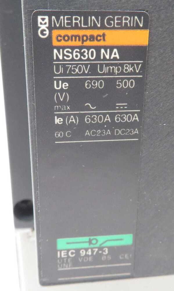 Merlin Gerin Compact Ns630 Na Switch-Disconnector - Application: Marine Main Switchboards (Msb)