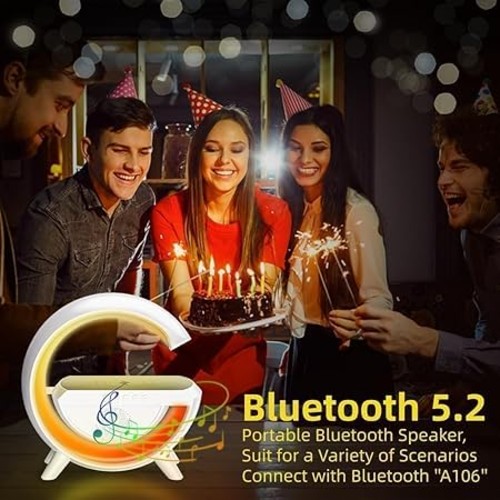 G Shape 3-in-1 Bluetooth Speaker with LED Desk Lamp